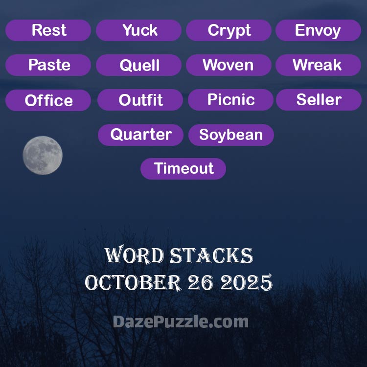 word stacks october 26 2025
