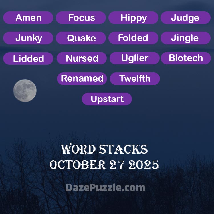 word stacks october 27 2025