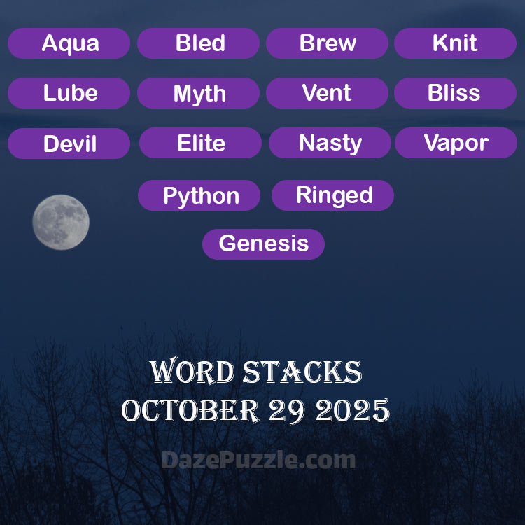 word stacks october 29 2025