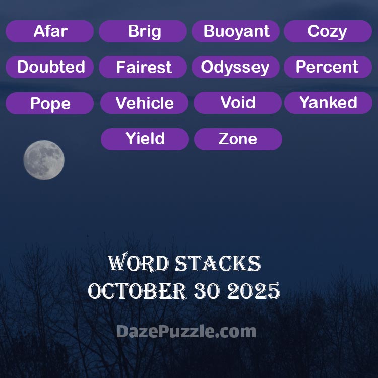 word stacks october 30 2025