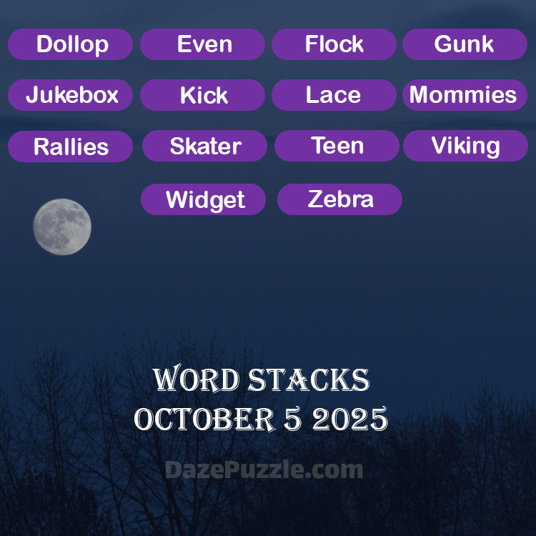 word stacks october 5 2025