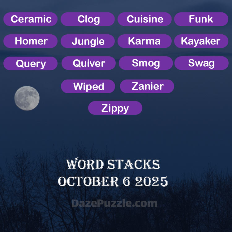 word stacks october 6 2025