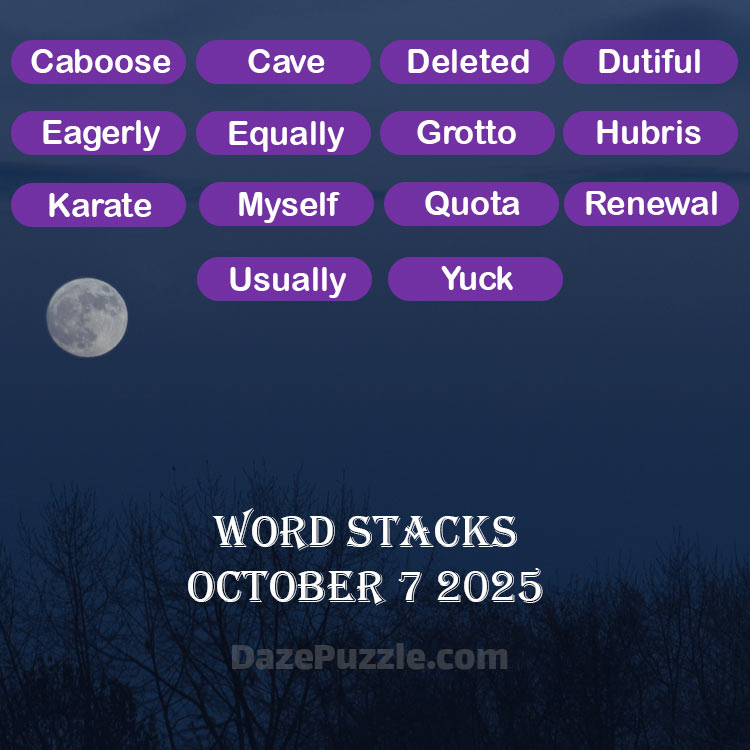 word stacks october 7 2025