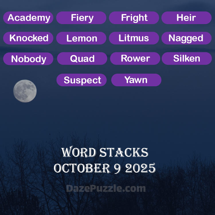 word stacks october 9 2025