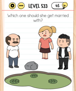 Brain Text Level 533 Which one should she get married with?