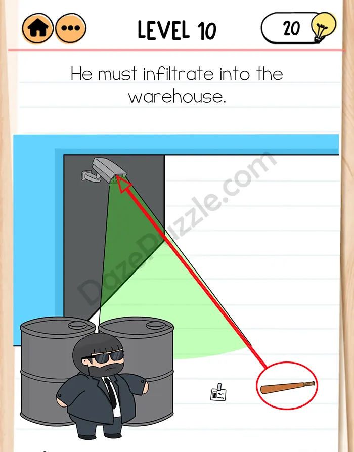 brain test 2 Agent Bubba level 10 answer