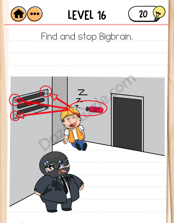 brain test 2 Agent Bubba level 16 answer