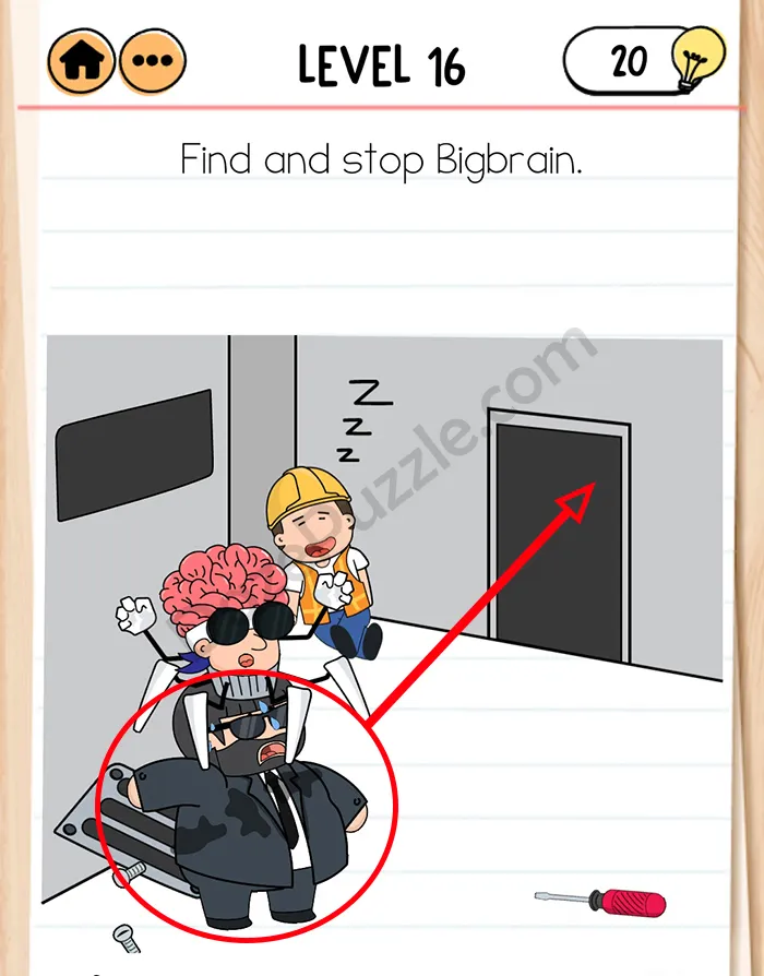 brain test 2 Agent Bubba level 16 answer