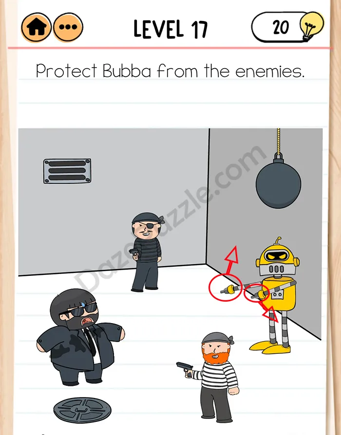 brain test 2 Agent Bubba level 17 answer