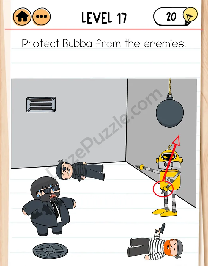 brain test 2 Agent Bubba level 17 answer