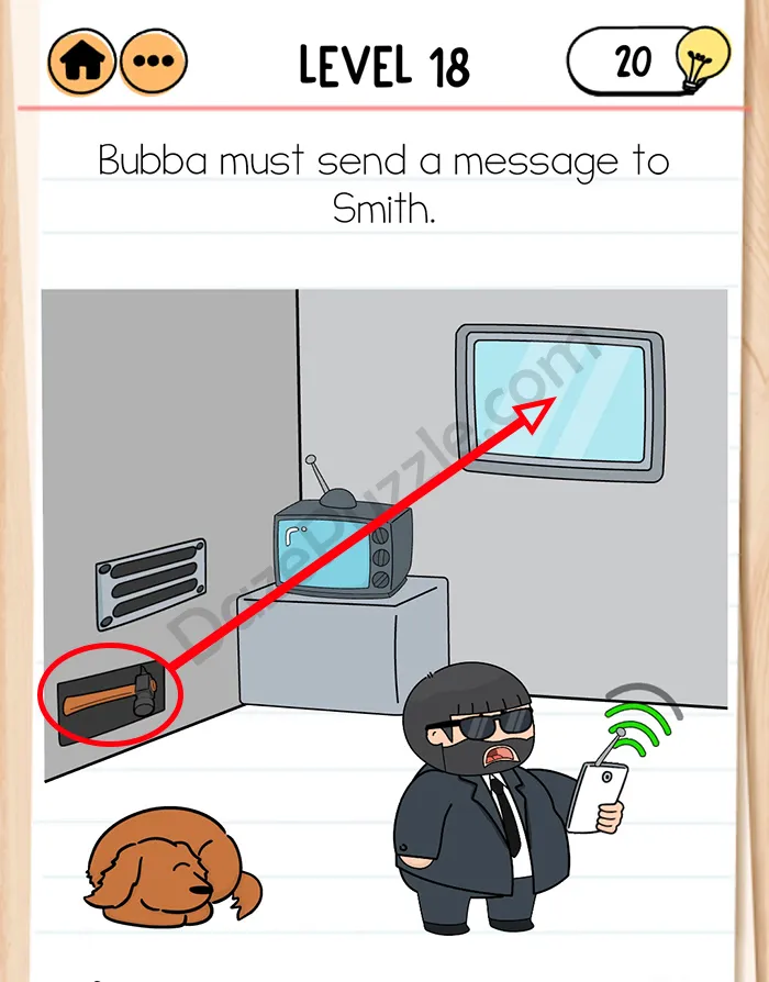 brain test 2 Agent Bubba level 18 answer