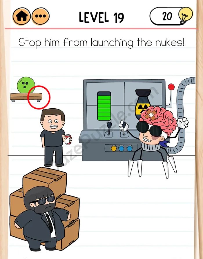 brain test 2 Agent Bubba level 19 answer