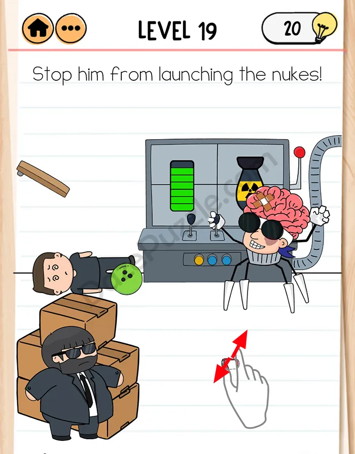 brain test 2 Agent Bubba level 19 answer