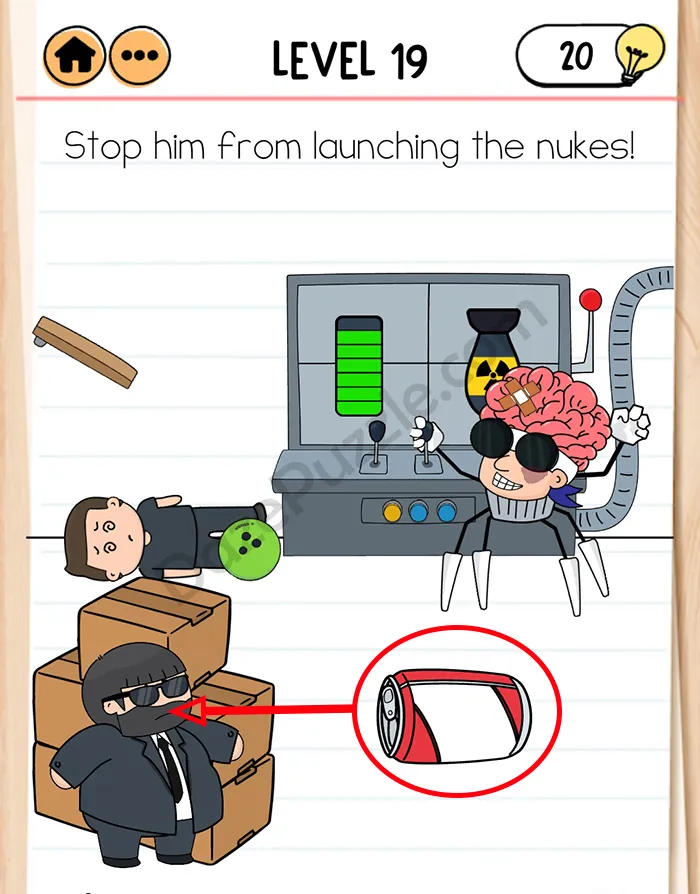 brain test 2 Agent Bubba level 19 answer