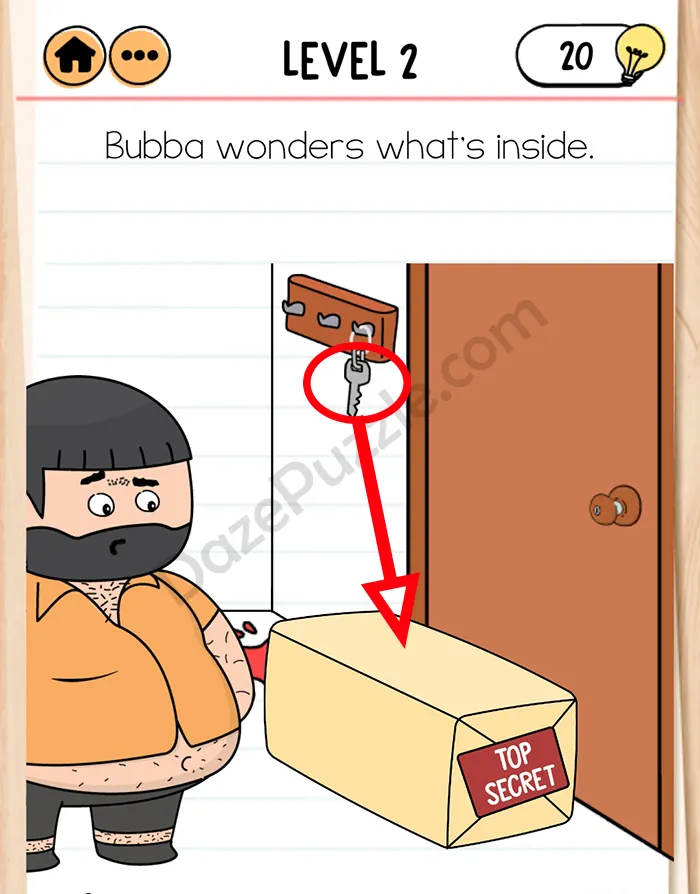 brain test 2 Agent Bubba level 2 answer