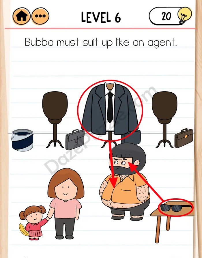 brain test 2 Agent Bubba level 6 answer