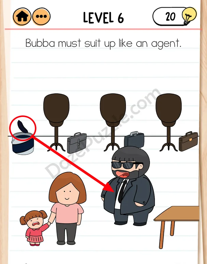 brain test 2 Agent Bubba level 6 answer