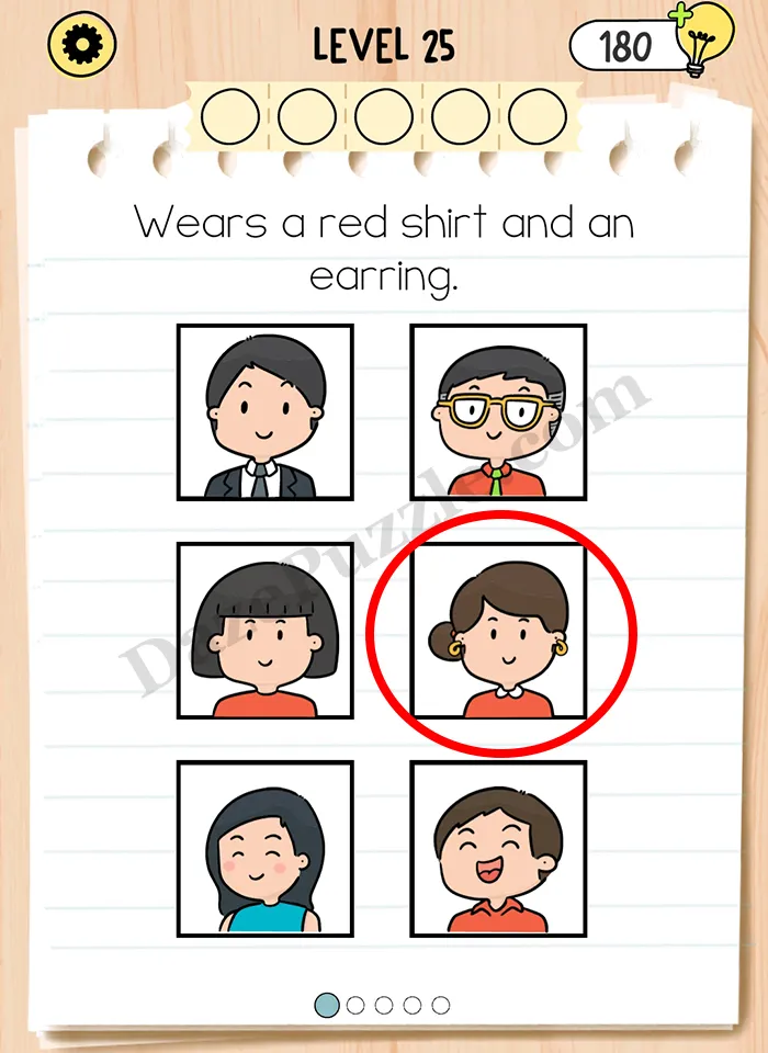 Brain Test 5 Level 25 Part 1 A Answer