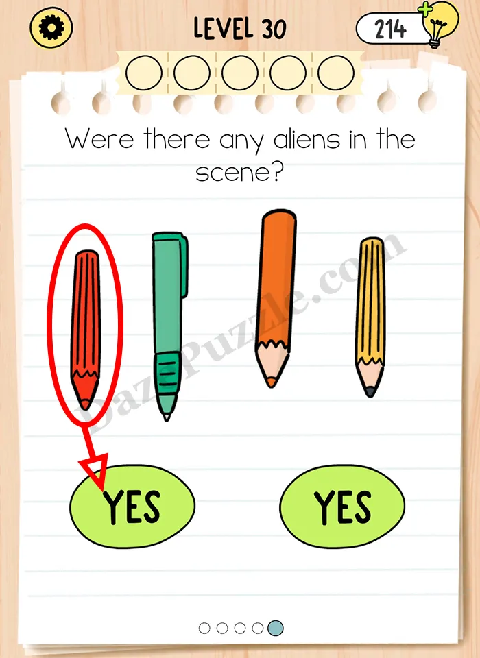 Brain Test 5 Level 30 Part 5 A Answer